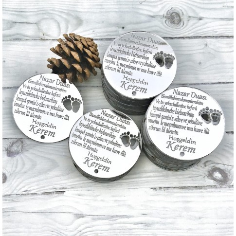 Pleksi ayna lazer kesim Ayetli Yuvarlak kesim